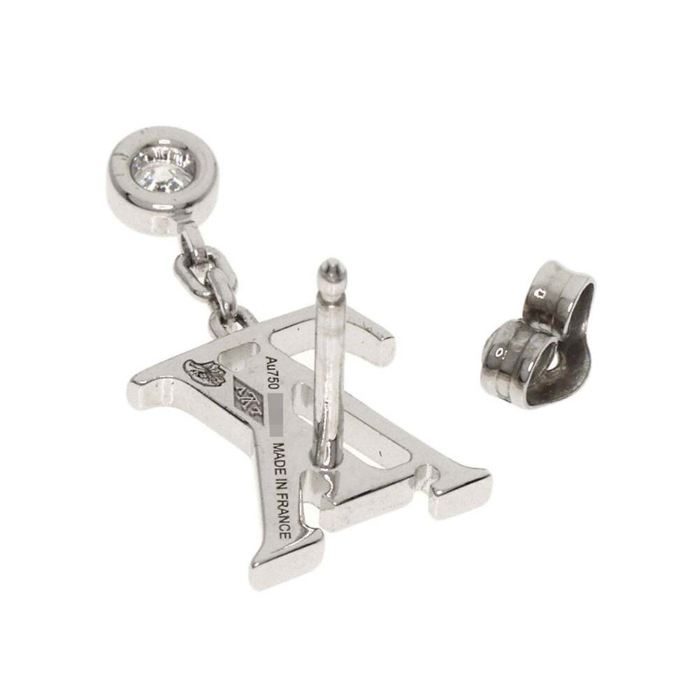 LOUIS VUITTON Silver Diamond Earrings - Picture 2 of 6